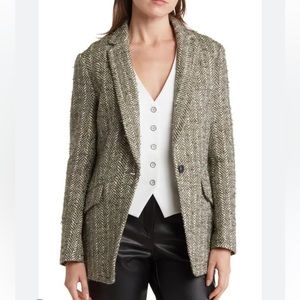 Rag & Bone Army Green Margot Linton Blazer size 12 $795